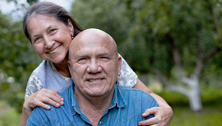 European elderly couple