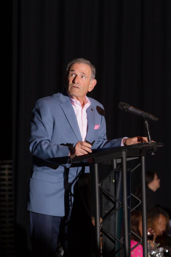 Man speaking at Attendees at Spirit of Innovation Gala 2018