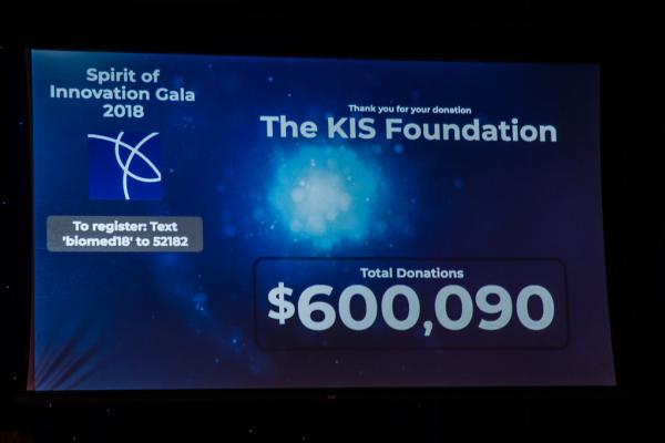 The KIS Foundation Total donations $600,000