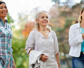 Three women of different ages and ethnicities