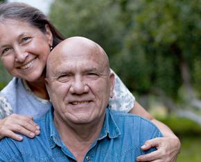 European elderly couple